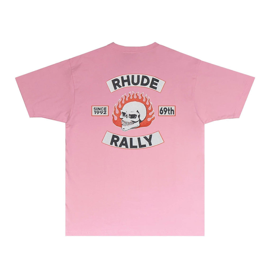 Rhude T-shirts Printed Trendy Pure Cotton