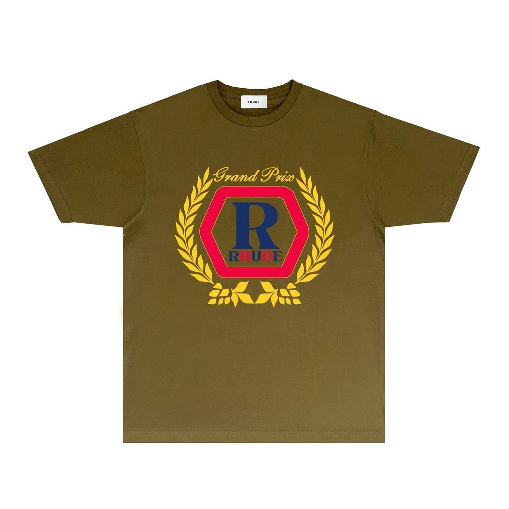 Rhude T-shirts Printed Trendy Pure Cotton