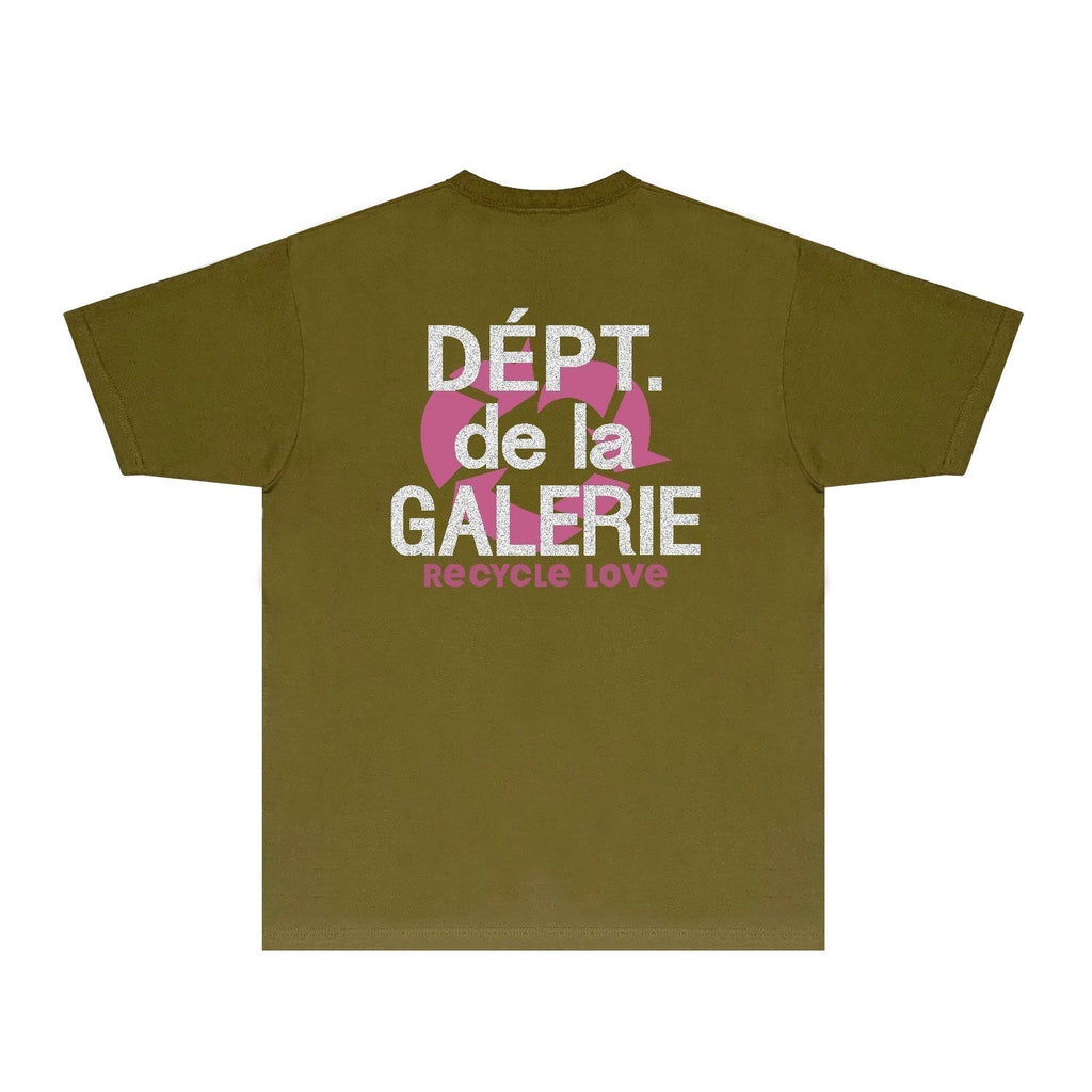 Gallery Dept T Shirt Retro Printed Loose Short-Sleeved Shirt