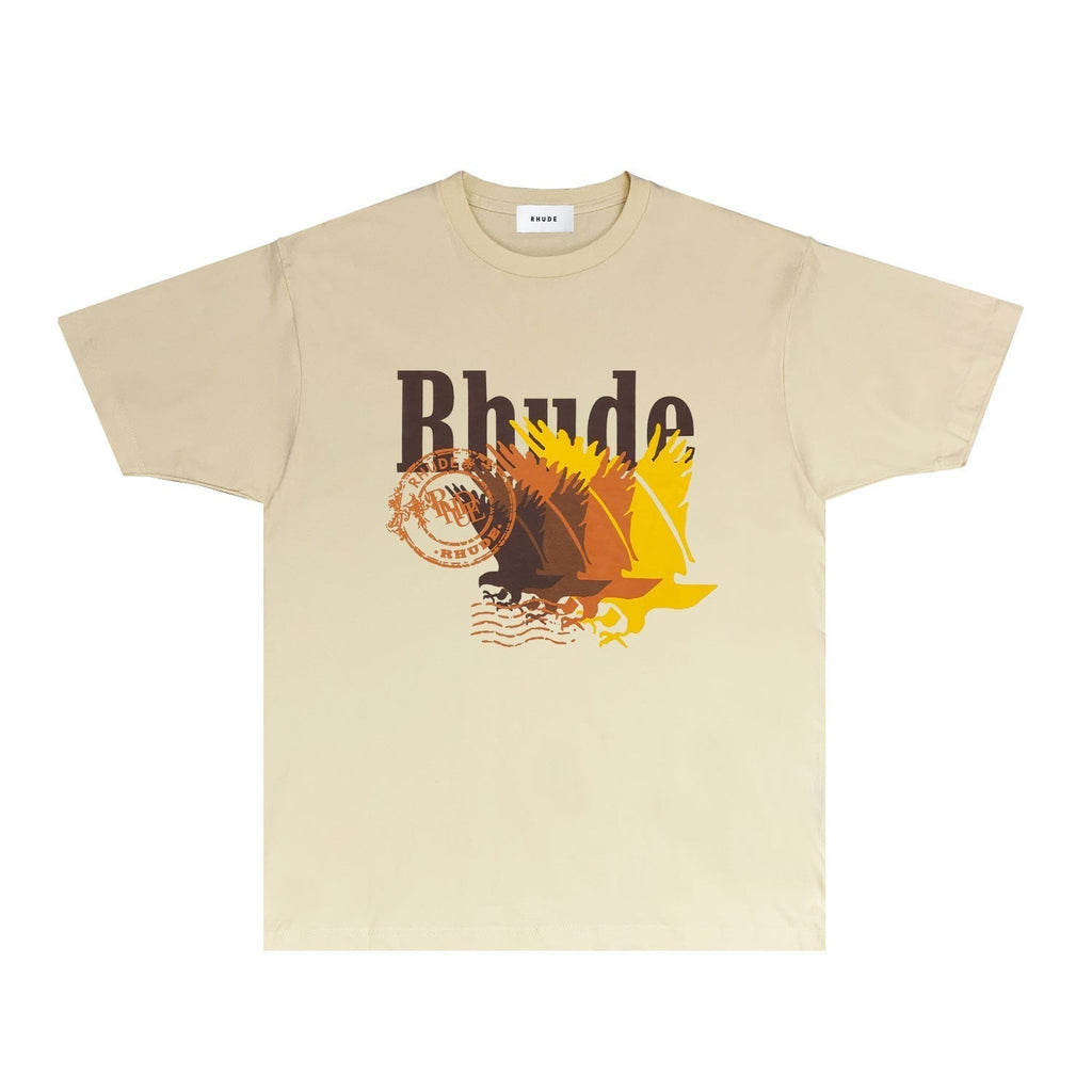 Rhude T-shirts Printed Trendy Pure Cotton