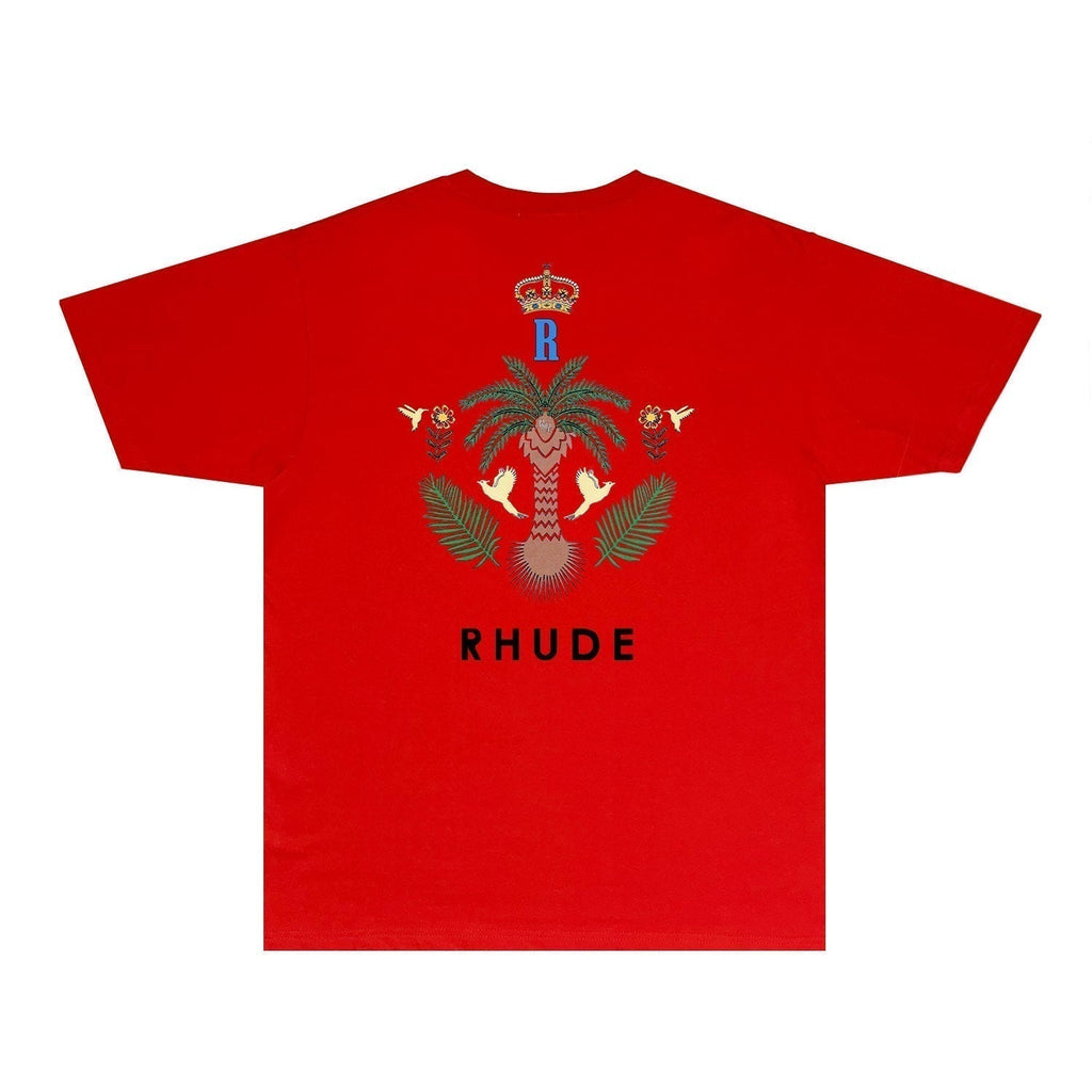 Rhude T-shirts Printed Trendy Pure Cotton