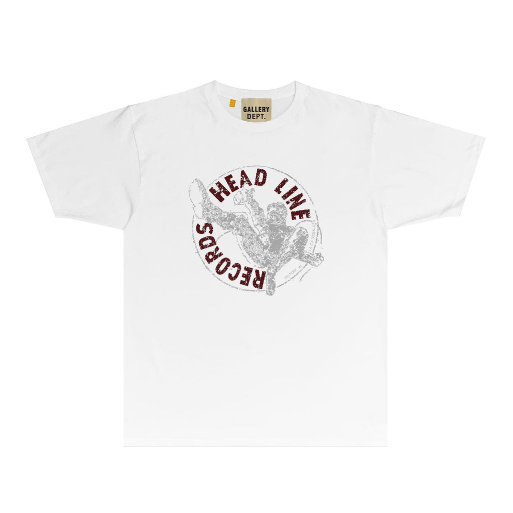 Gallery Dept T Shirt Retro Printed Loose Short-Sleeved Shirt