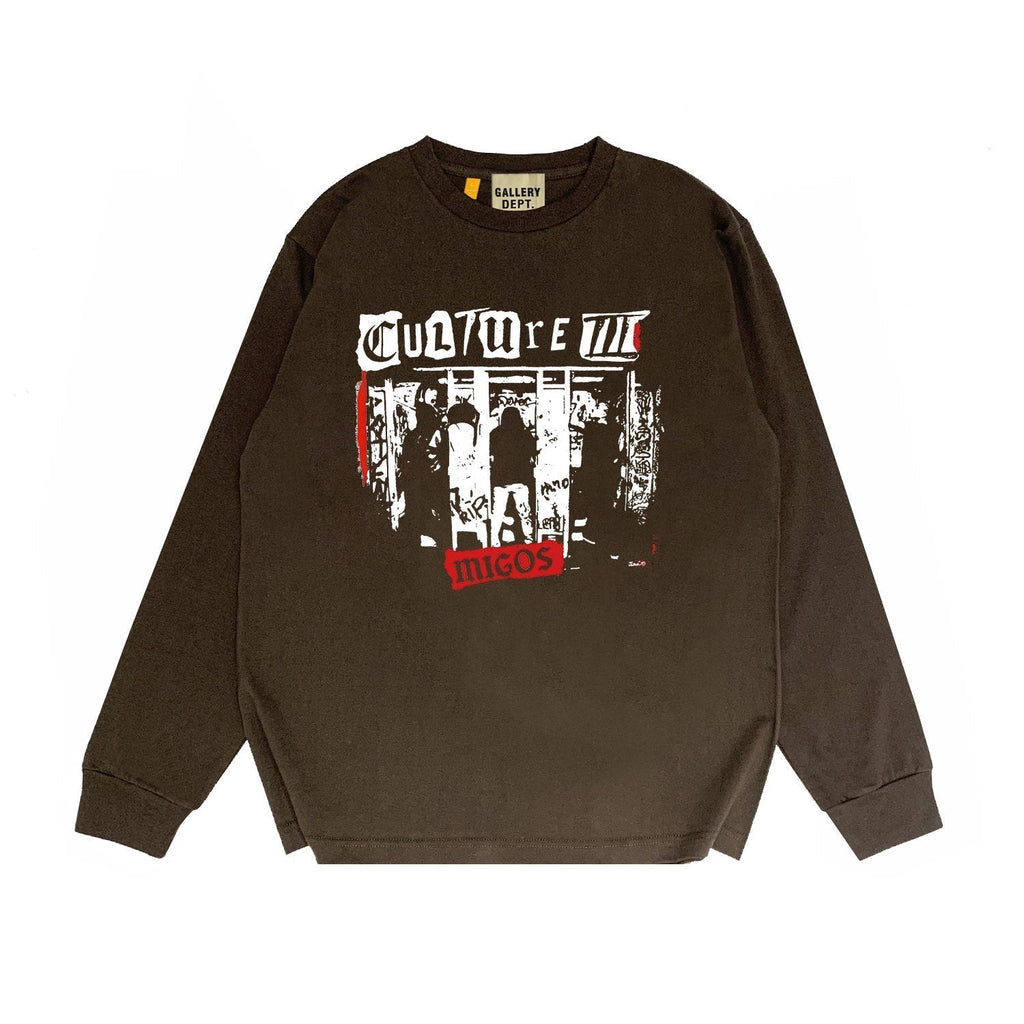 Gallery Dept Long Sleeved Shirt Fashion Brand Long Sleeve Long-Sleeved T-shirt Blouse