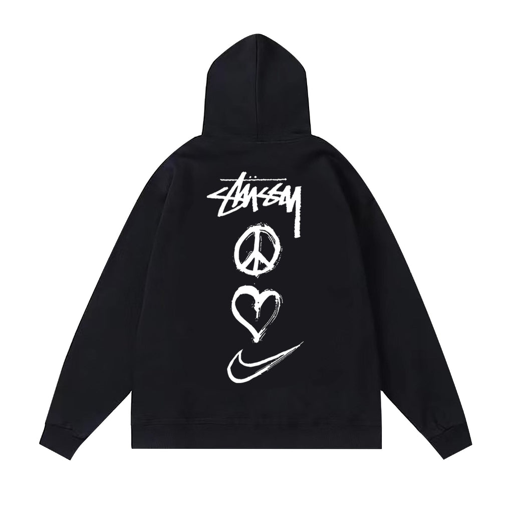 Stussy Hoodie Fall/Winter Fleece Hooded Sweater