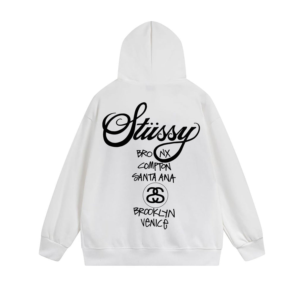 Stussy Hoodie Zip Cardigan Hooded Sweater