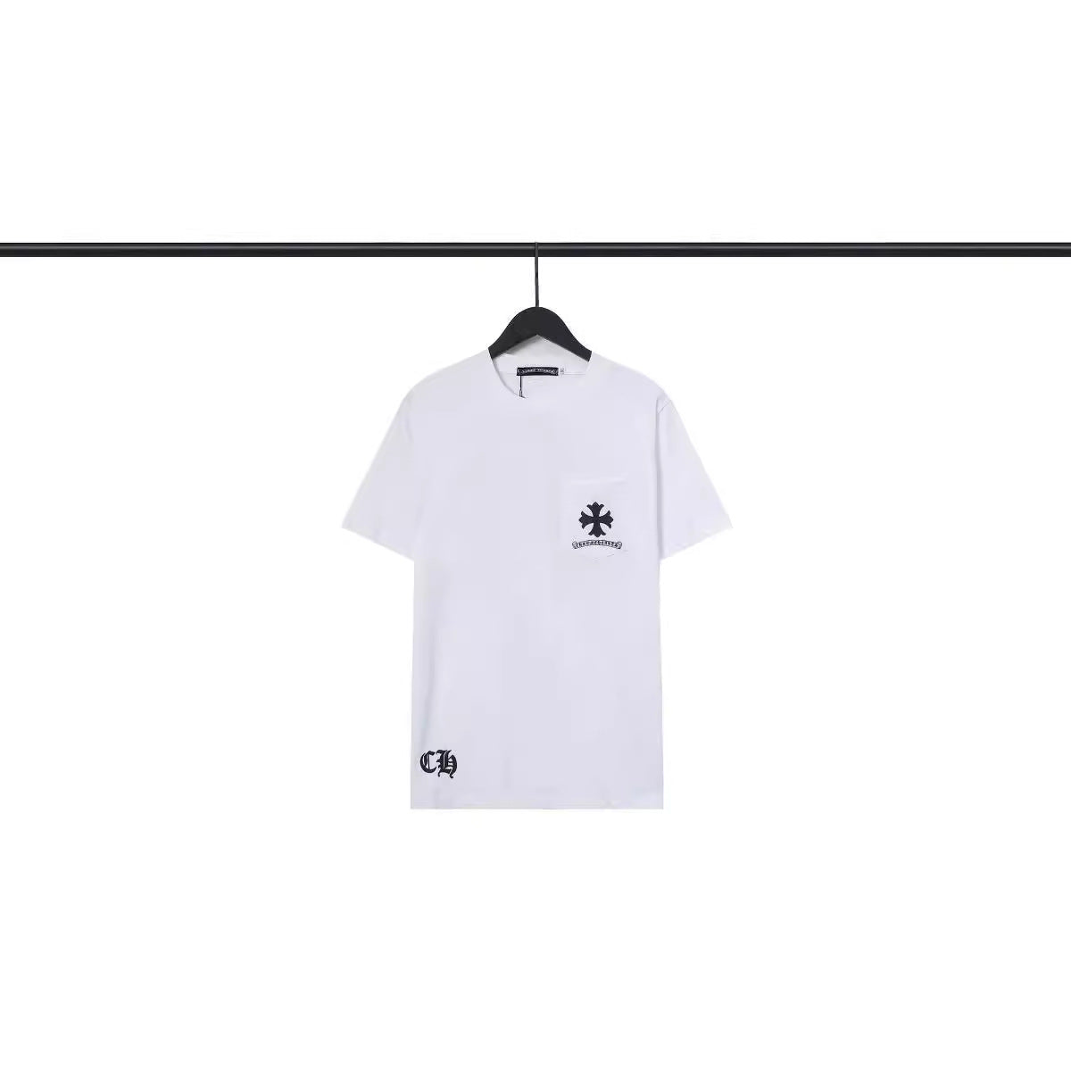 Chrome Heart T Shirts Scroll Heart Gypsy Printed Crew Neck Short Sleeve T-Shirt