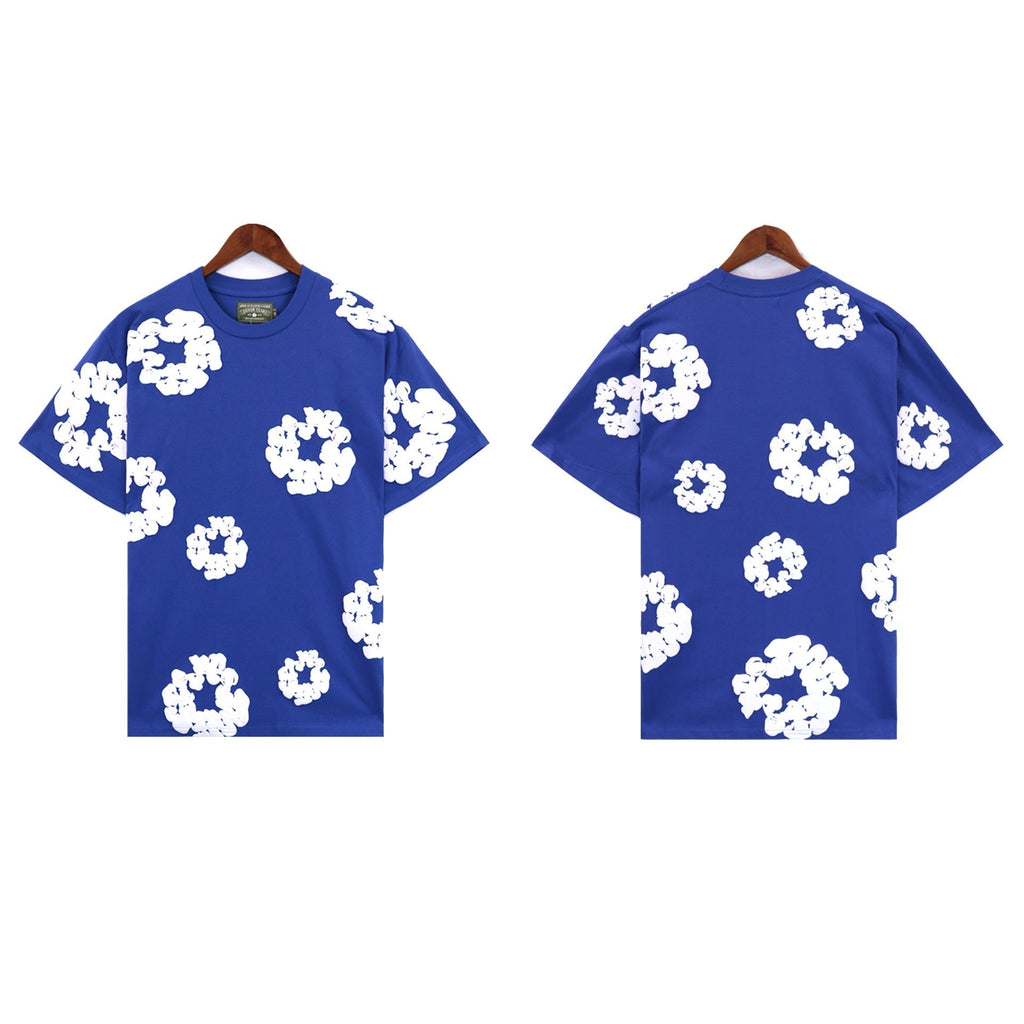 Denim Tears T-shirts Kapok Puff Print Short Sleeve T-shirt