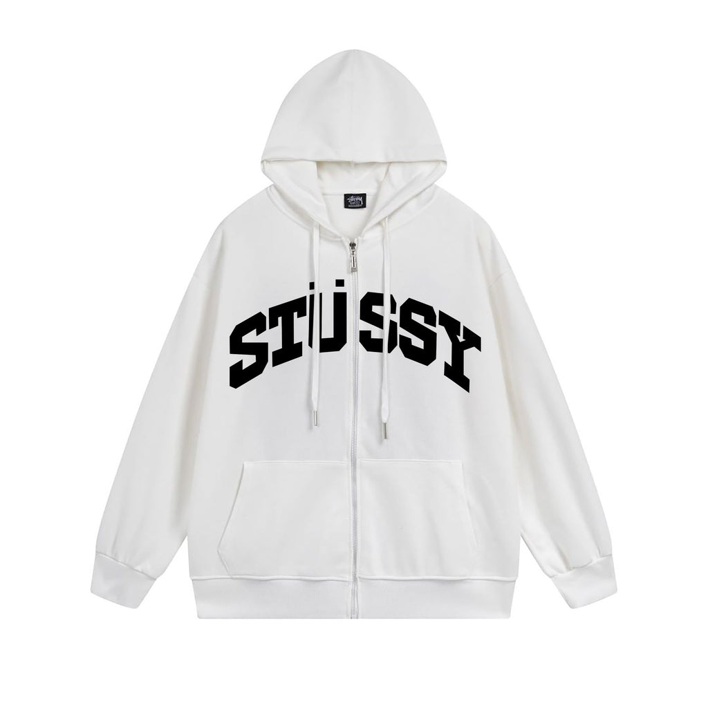 Stussy Hoodie Zip Cardigan Hooded Sweater