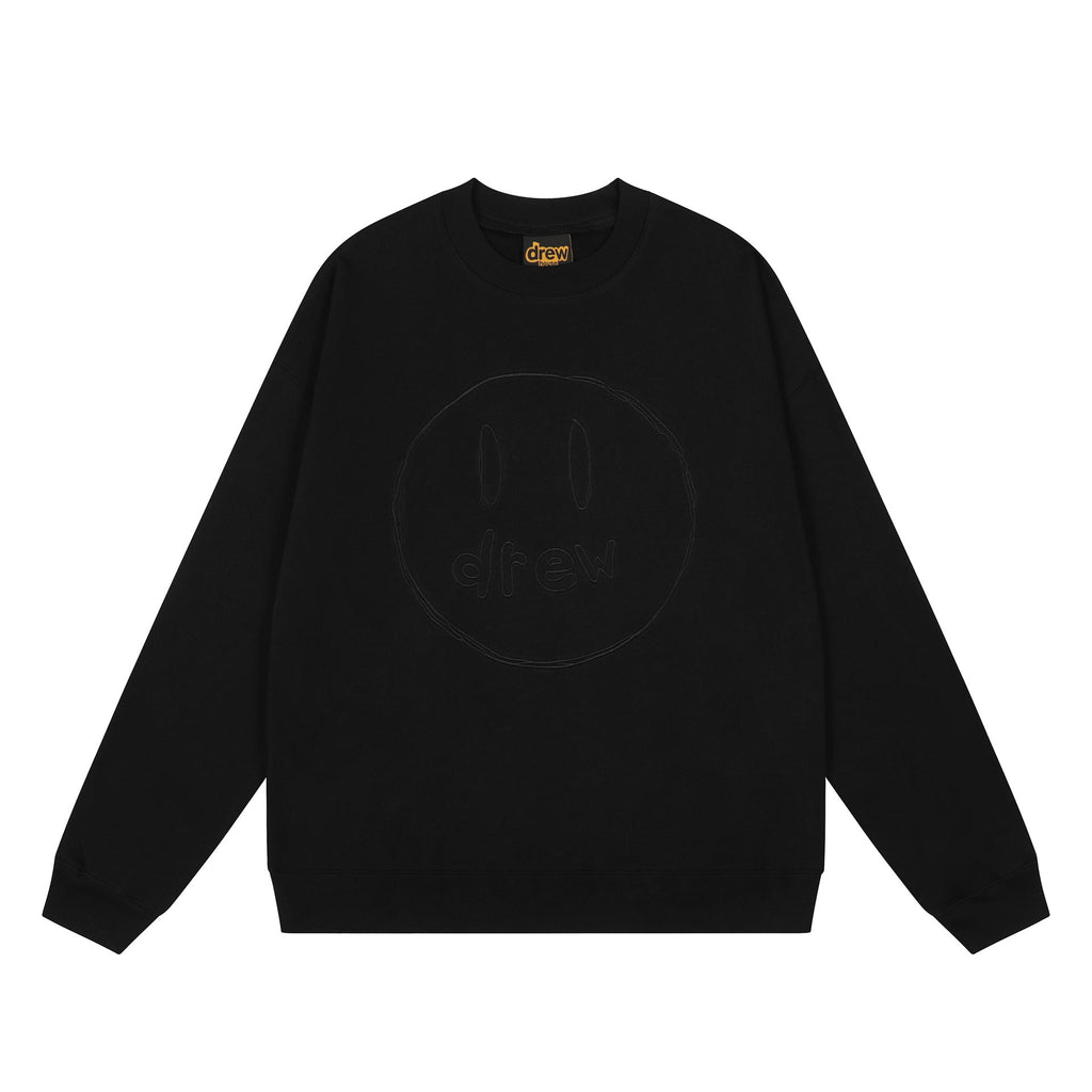 Drew House Sweatshirts Unisex Sketch Smiley Face Crew Neck Sweater