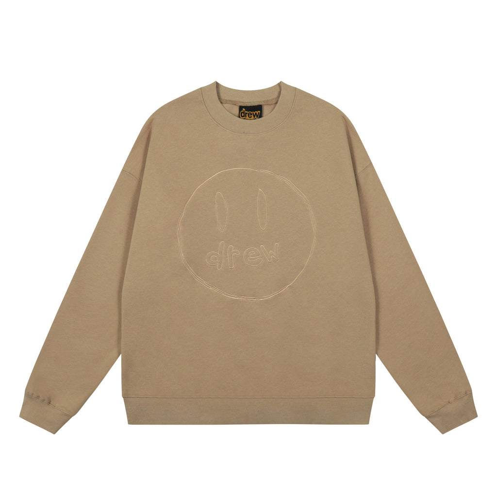 Drew House Sweatshirts Unisex Sketch Smiley Face Crew Neck Sweater