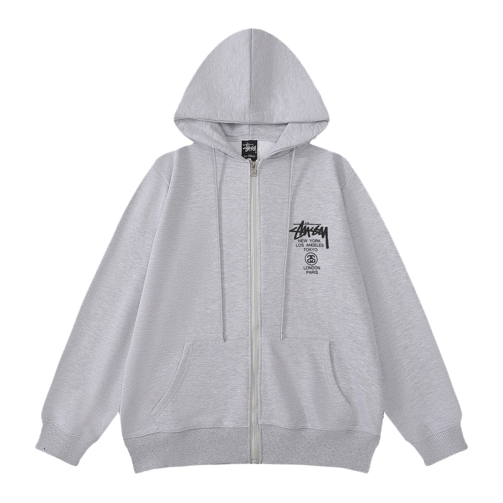 Stussy Hoodie Zip-Up Cardigan Classic Hooded Sweater