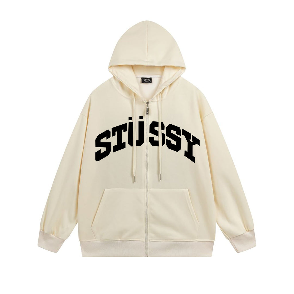 Stussy Hoodie Zip Cardigan Hooded Sweater