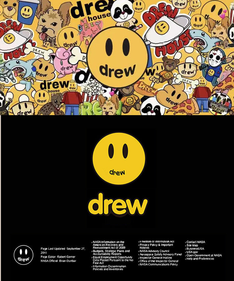 Drew T-shirts Short Sleeve T-shirt Letter Loose
