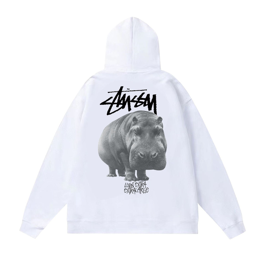 Stussy Hoodie Fall/Winter Fleece Hooded Sweater