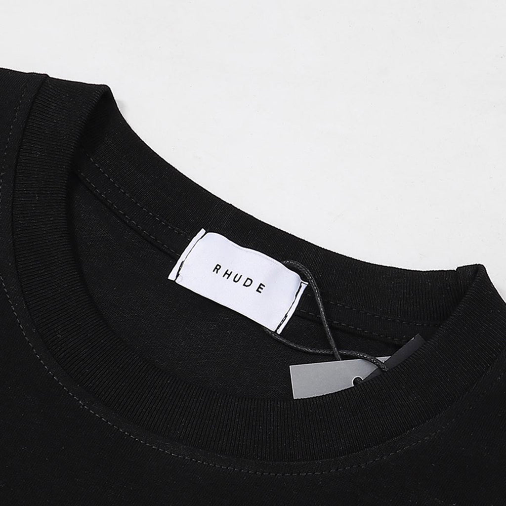 Rhude T-shirts Diamond Solid Color Letter Printing Cotton Casual Short Sleeve Men and Women