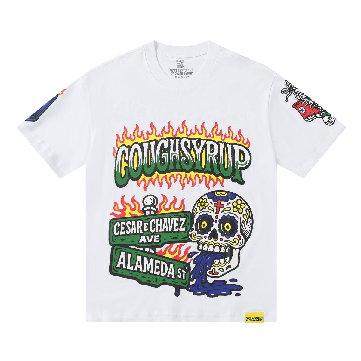THAT'S A AWFUL LOT OF COUGH SYRUP Front & Back Graphic Short-Sleeve T-Shirt ¡ª front