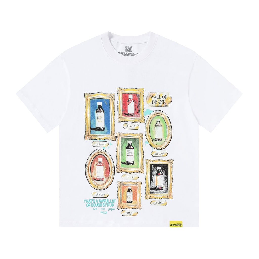 THAT'S A AWFUL LOT OF COUGH SYRUP Bottle Graphic T-Shirt ¡ª front