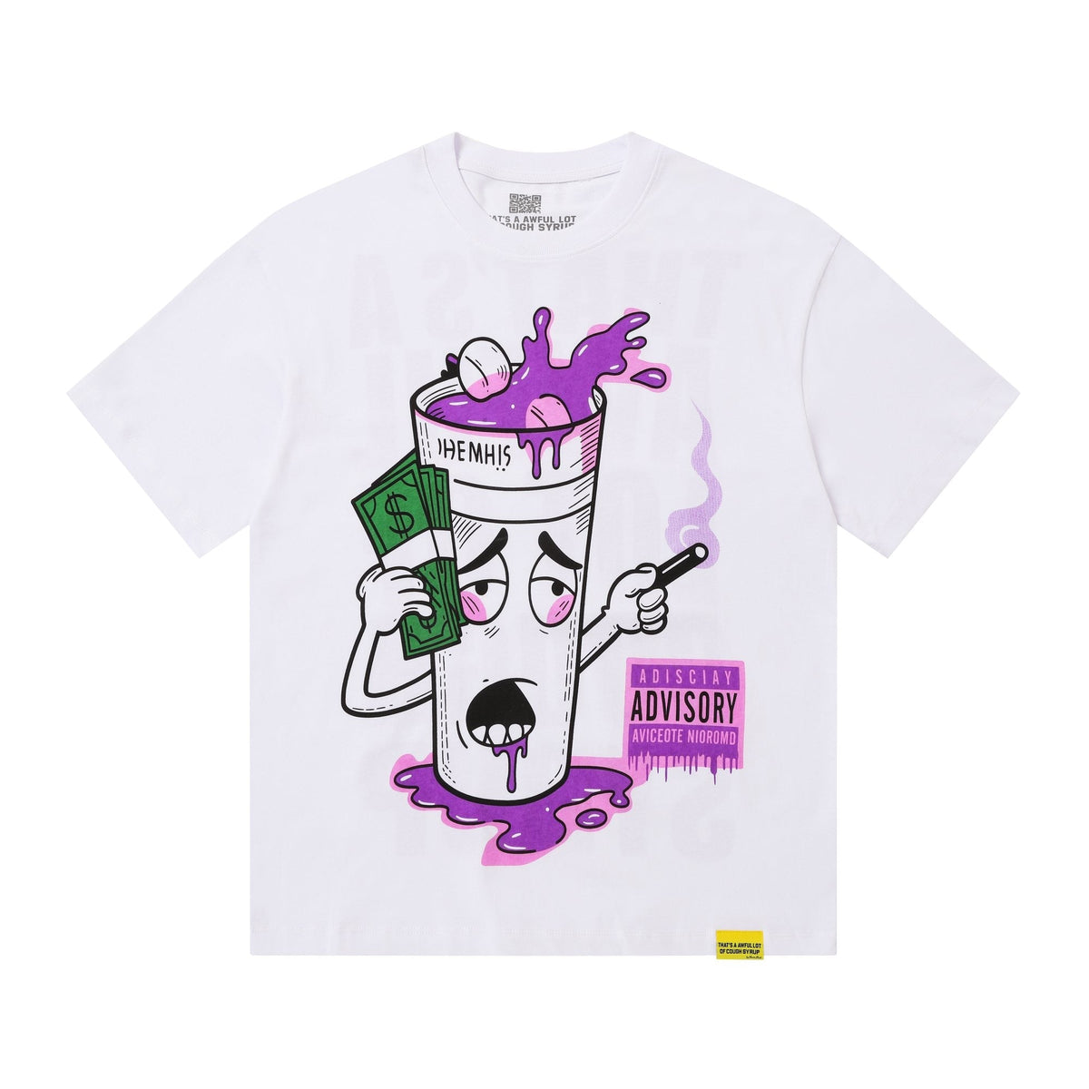 THAT'S A AWFUL LOT OF COUGH SYRUP White Front & Back Graphic T-Shirt ¡ª hero