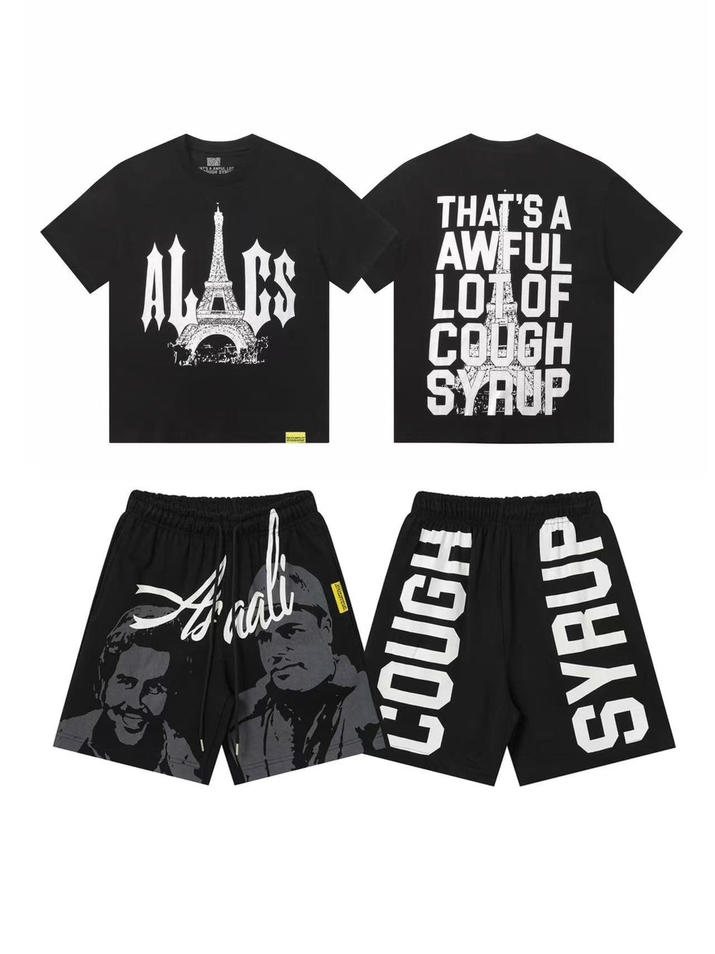 THAT'S A AWFUL LOT OF COUGH SYRUP Paris Eiffel Graphic Short-Sleeve Set ¡ª front