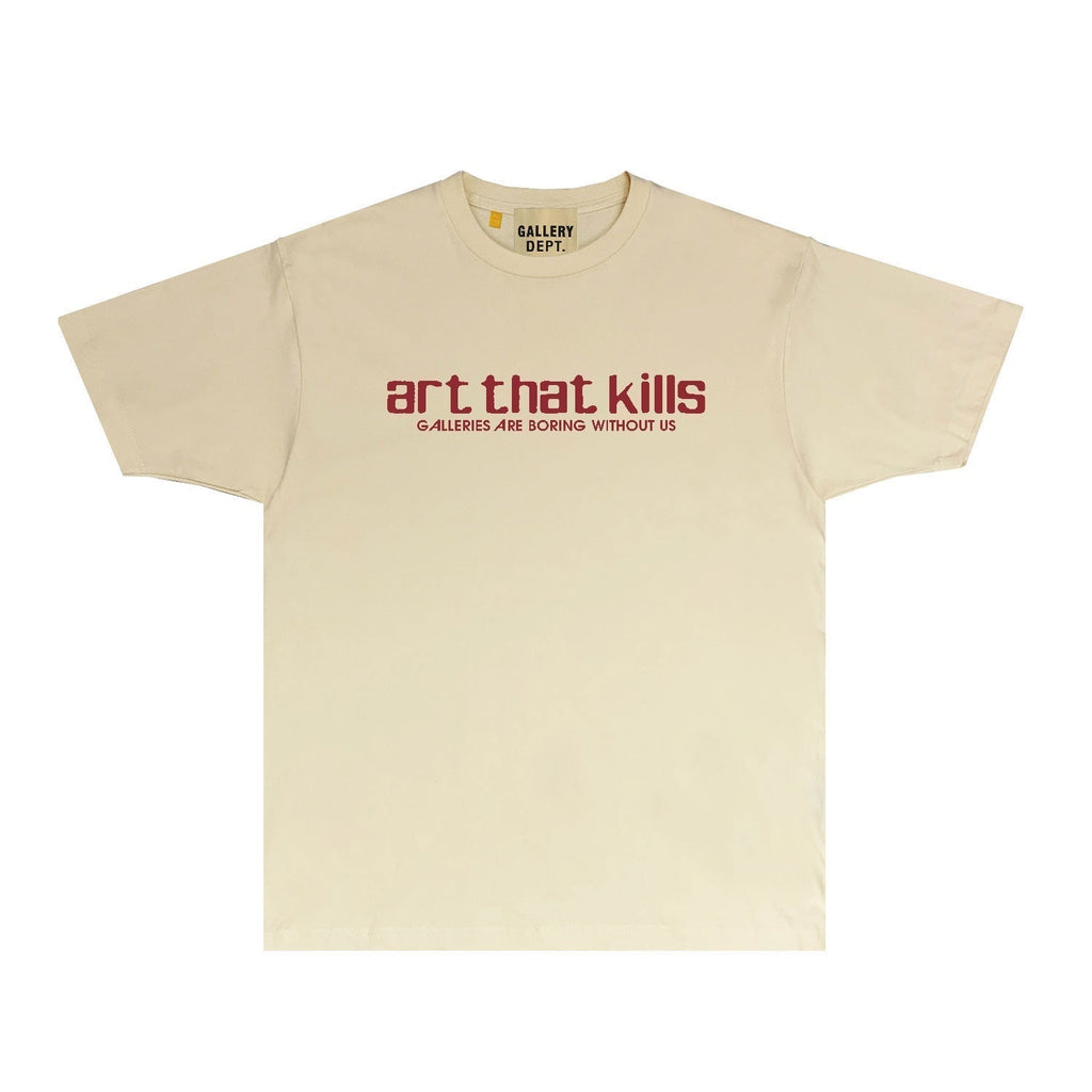 Gallery Dept T Shirt Retro Printed Loose Short-Sleeved Shirt