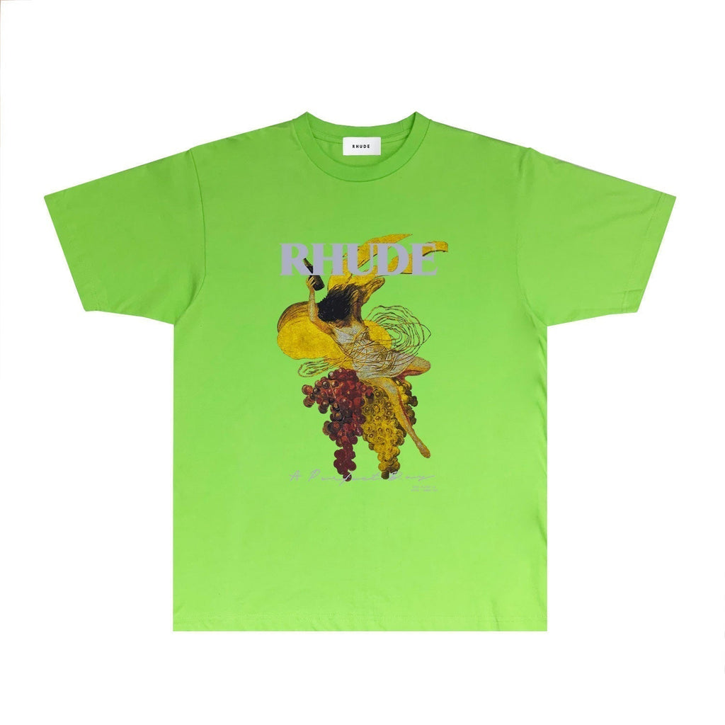 Rhude T-shirts Printed Trendy Pure Cotton