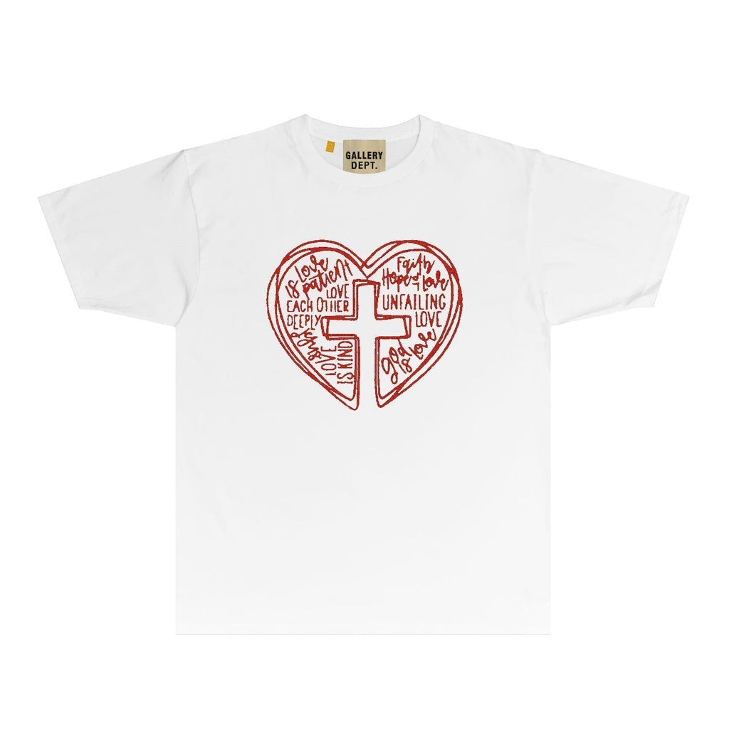 Gallery Dept T Shirt Retro Printed Loose Short-Sleeved Shirt