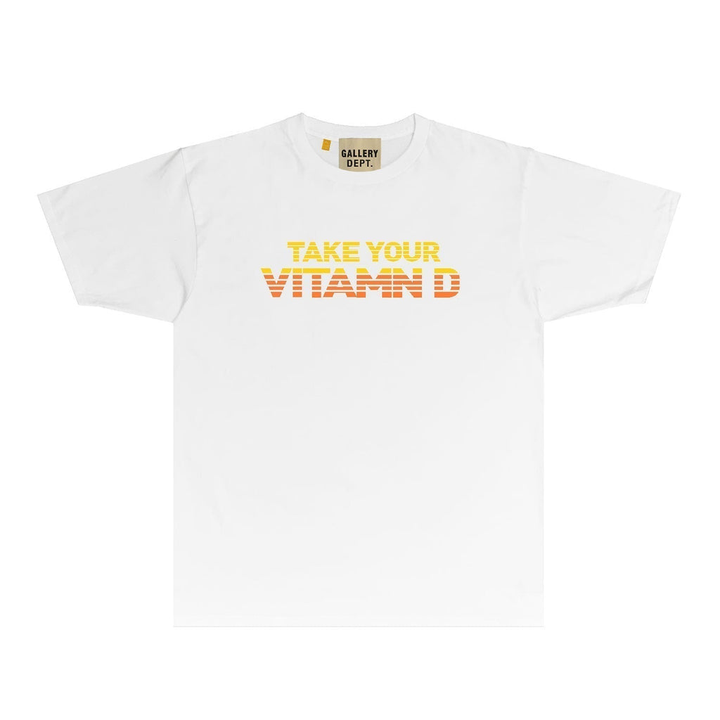 Gallery Dept T Shirt Retro Printed Loose Short-Sleeved Shirt