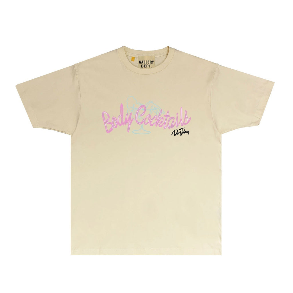 Gallery Dept T Shirt Retro Printed Loose Short-Sleeved Shirt