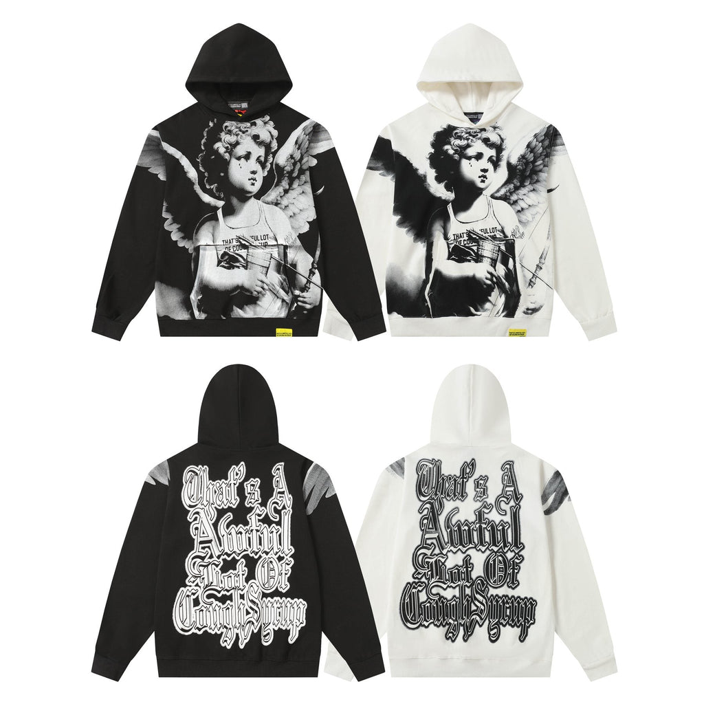 THAT'S A AWFUL LOT OF COUGH SYRUP Angel Graphic Hoodie ¡ª comparison